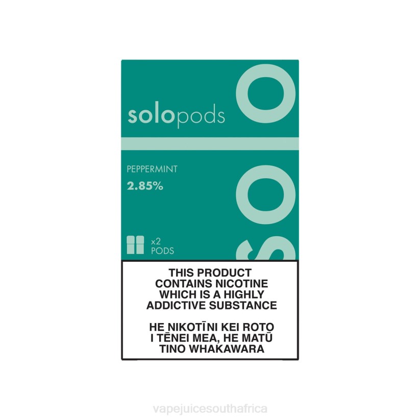 E-Liquid Vape - Solo Replacement Pod 2-Pack D6DH63 Peppermint
