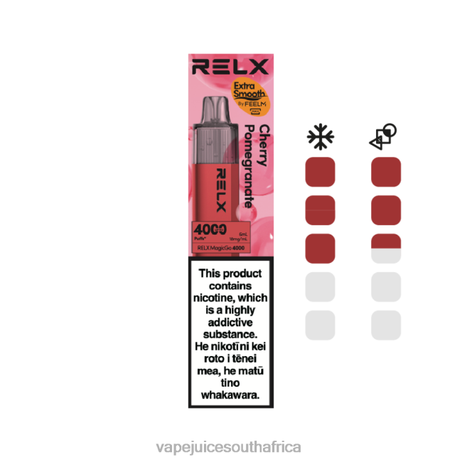 E-Liquid Vape - RELX MagicGo 4000 Disposable Vape Cherry Pomegranate 2226R8