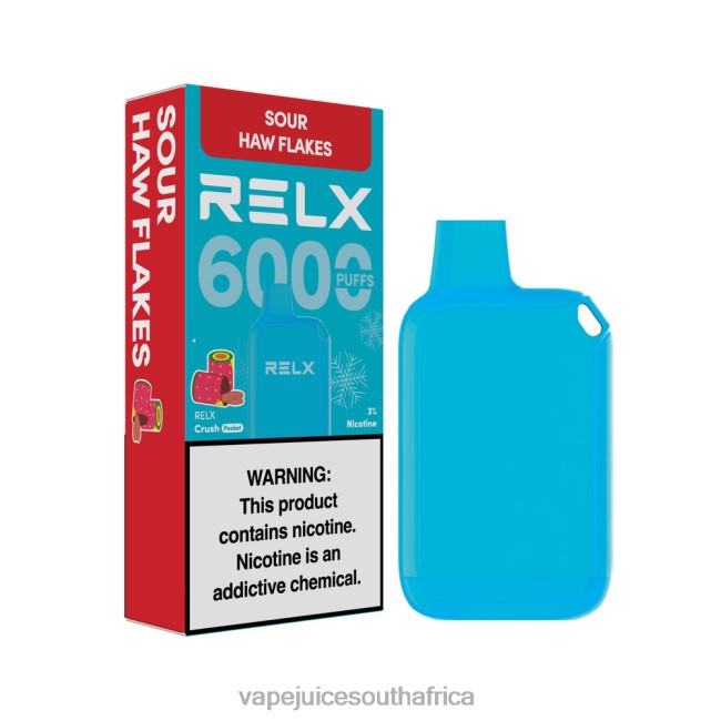 Vape Juice South Africa - RELX Crush Pocket 6000 Icy Sour Haw Flakes 2226R16