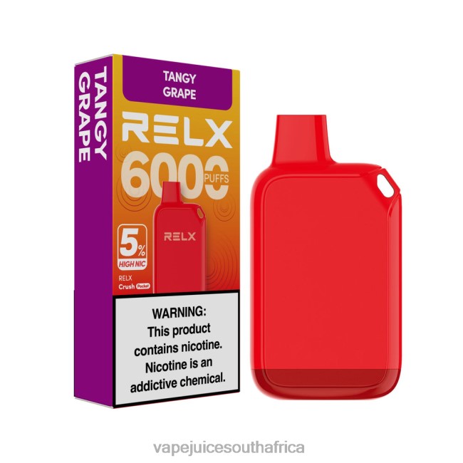 Vape Pods - RELX Crush Pocket 6000 5% High Nic Tangy Grape 2226R27