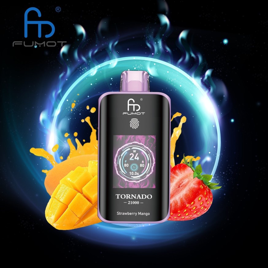 Vape Juice South Africa - Fumot Tornado 25000 Disposable Vape Strawberry Mango HXN2PB11