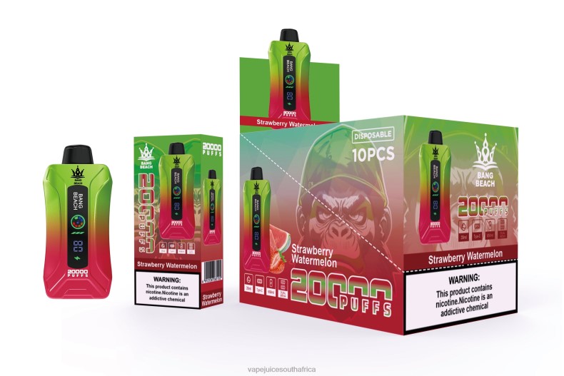 E-Liquid Vape - Bang Beach 20000 Puffs Smart Screen Vape Strawberry Watermelon TJ4JJ3