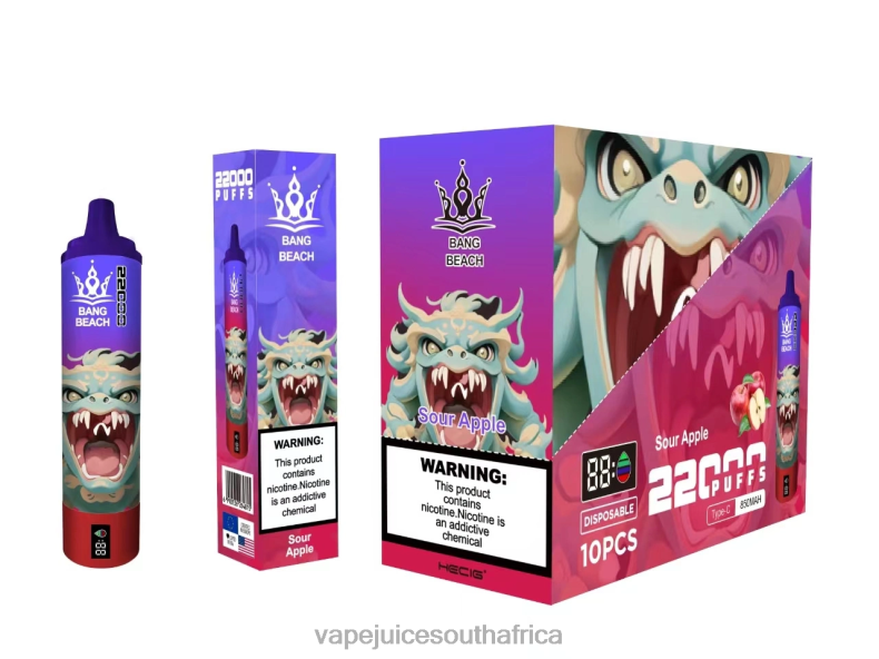 E-Liquid Vape - Bang Beach 22000 Puffs Smart Screen Sour Apple TJ4JJ13