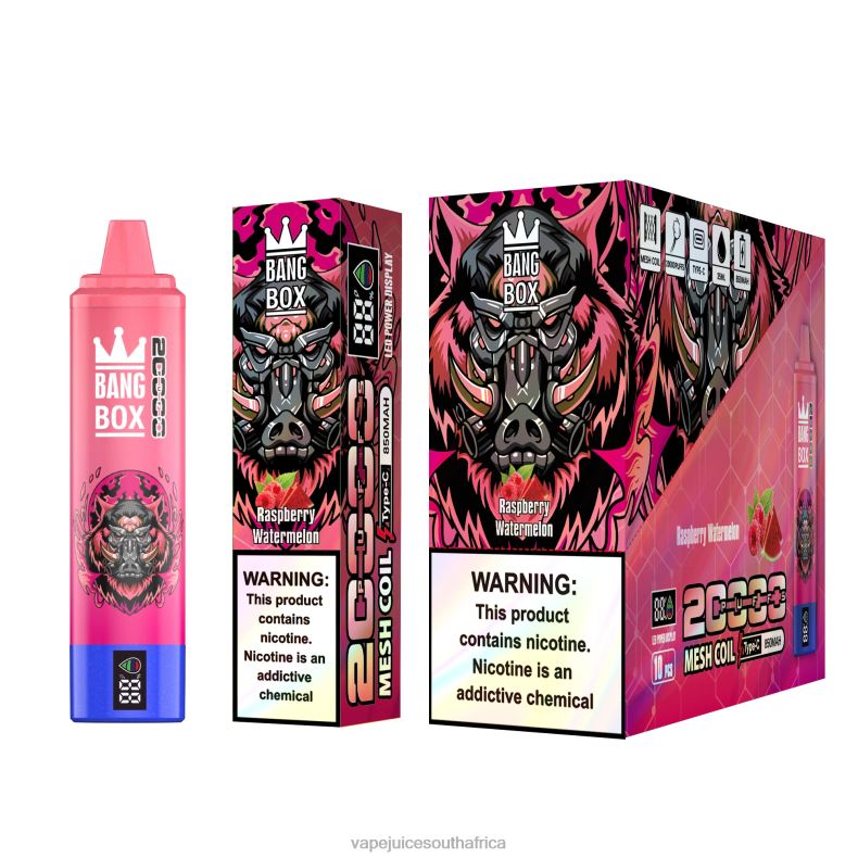 E-Liquid Vape - Bang Box 20000 Puffs Smart Screen Raspberry Watermelon TJ4JJ53