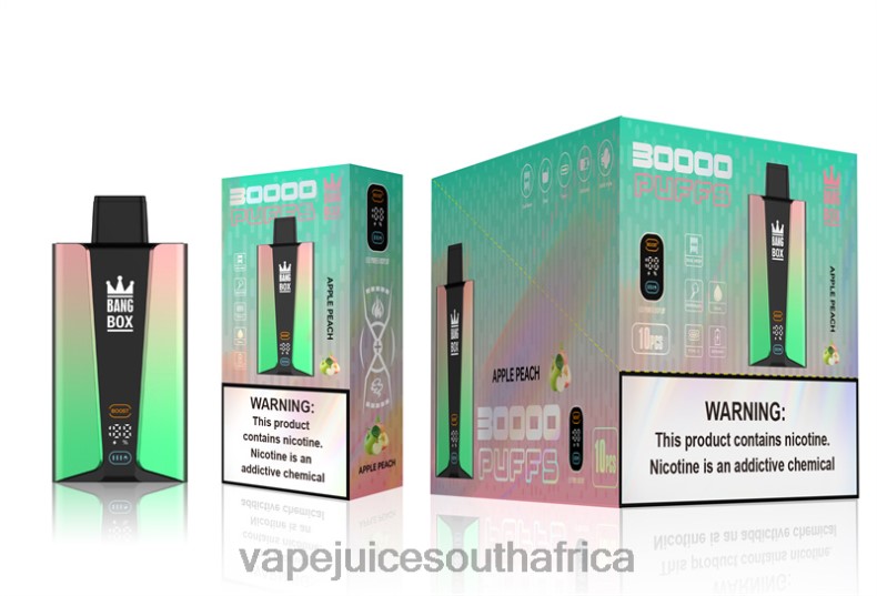 E-Liquid Vape - Bang Box 30000 Puffs Smart Screen Apple Peach TJ4JJ83