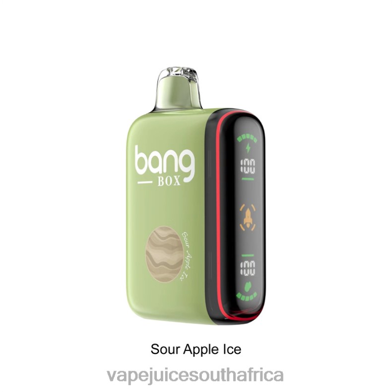 E-Liquid Vape - Bang Box 9000-18000 Puffs Intelligent Power Display Sour Apple Ice TJ4JJ28