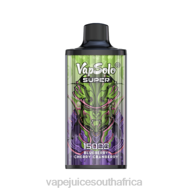 E-Liquid Vape - Vapsolo SUPER Disposable Vape Blueberry Cherry Cranberry V2R6128