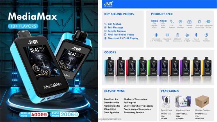 Miami Mint pod juice flavo -JNR MediaMax 40k Puff 8PH2R19