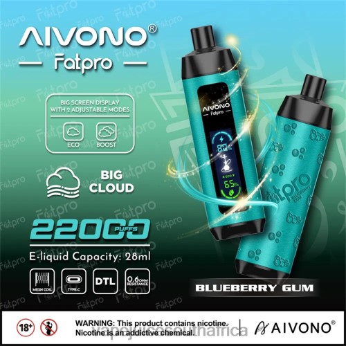 Pod Juice Flavo - Aivono Fatpro 22000 N8RZ69 Blueberry Gum