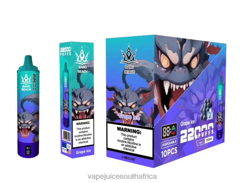 Pod Juice Flavo - Bang Beach 22000 Puffs Smart Screen Grape Ice TJ4JJ19