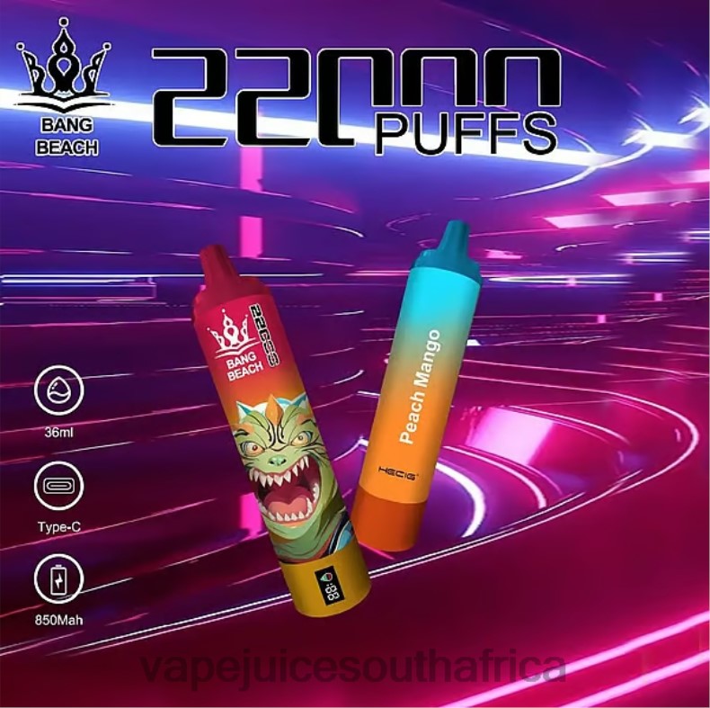 Pod Juice Flavo - Bang Beach 22000 Puffs Smart Screen Peach Mango TJ4JJ24