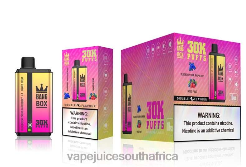 Vape Juice South Africa - Bang Box 30000 Puffs Dual Flavors Blueberry Sour Raspberry & Mixed Fruit TJ4JJ66