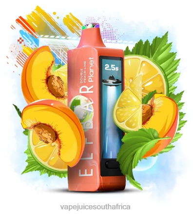 Vape Juice South Africa - Elf Bar Planet 25000 Double Peach Lime 6THZZ31