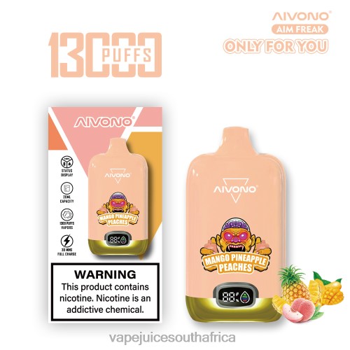Vape Pens South Africa - Aivono AIM FREAK 13000 N8RZ6250 Mango Pineapple Peaches