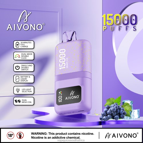 Vape Pens South Africa - Aivono AIM magic 15000 N8RZ660 Grape Ice