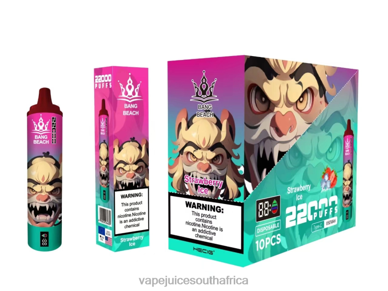 Vape Pens South Africa - Bang Beach 22000 Puffs Smart Screen Strawberry Ice TJ4JJ20