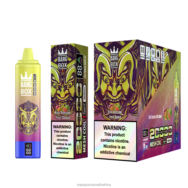 Vape Pens South Africa - Bang Box 20000 Puffs Smart Screen Kiwi Passion Fruit Guava TJ4JJ50