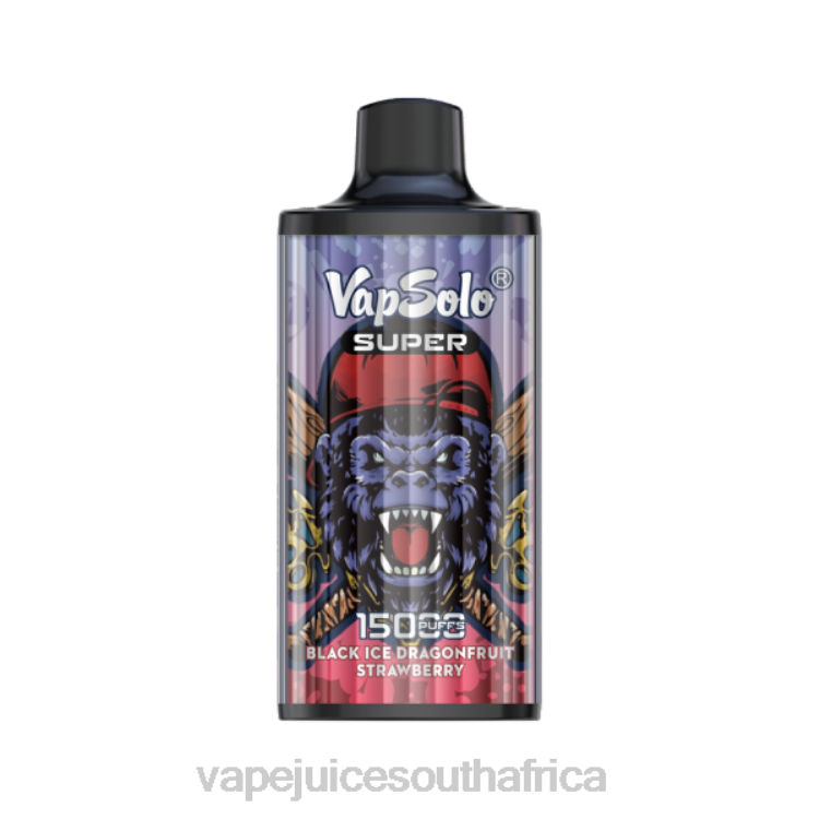 Vape Pens South Africa - Vapsolo SUPER Disposable Vape Black Ice Drangofruit Strawberry V2R6125