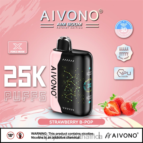 Vape Pods - Aivono AIM BOOM 25000 N8RZ6352 Strawberry B-Pop