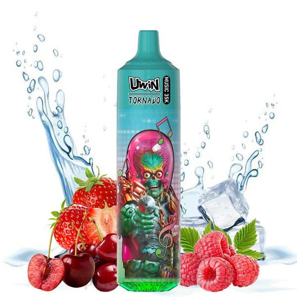 Vape Pods - UWIN CRYSTAL 35K DISPOSABLE VAPE Strawberry Raspberry Cherry Ice V00422