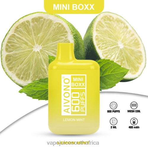 E-Liquid Vape - Aivono AIM MINI BOXX 600 N8RZ6233 Lemon Mint