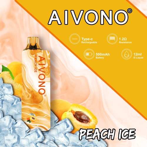 E-Liquid Vape - Aivono AIM GUN 7000 N8RZ6103 Peach Ice