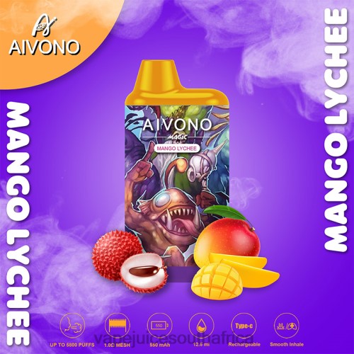 E-Liquid Vape - Aivono AIM MAGIC 5800 Mouth Box Cigarette N8RZ698 Mango Lychee