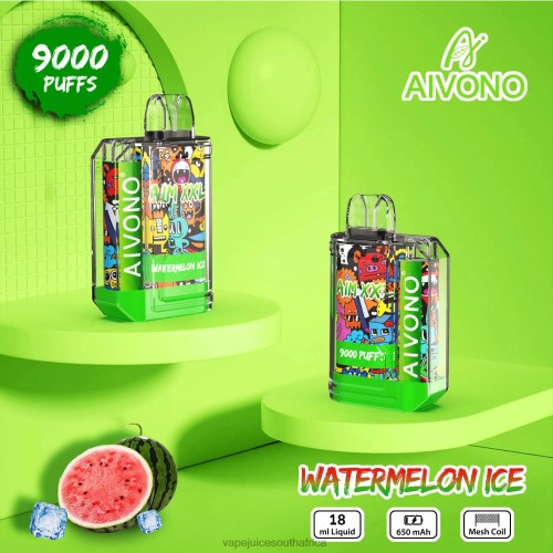 E-Liquid Vape - Aivono AIM XXL 9000 Mouth Sticker Transparent N8RZ648 Watermelon Ice