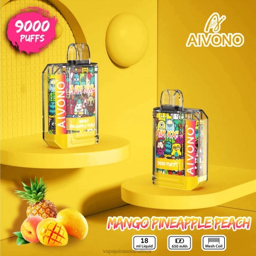 Pod Juice Flavo - Aivono AIM XXL 9000 Mouth Sticker Transparent N8RZ649 Mango Pineapple Peach