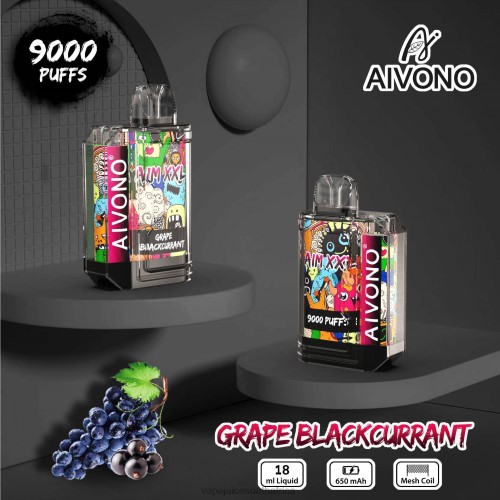 Vape Juice South Africa - Aivono AIM XXL 9000 Mouth Sticker Transparent N8RZ656 Grape Blackcurrant