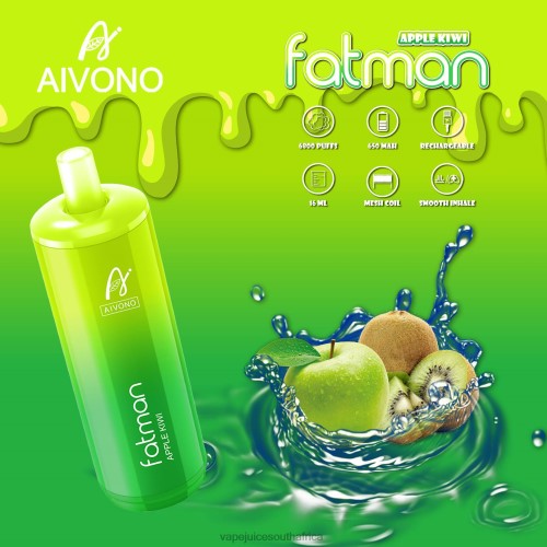Vape Juice South Africa - Aivono FATMAN 6800 N8RZ631 Apple Kiwi