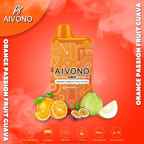 Vape Pens South Africa - Aivono AIM MAGIC 5800 Mouth Box Cigarette N8RZ690 Orange Passion Fruit Guava
