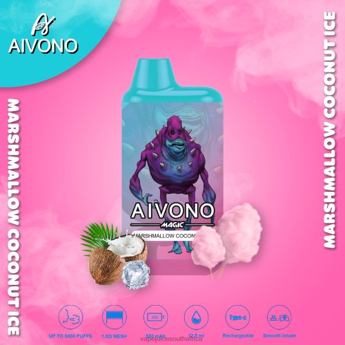 Vape Pens South Africa - Aivono AIM MAGIC 5800 Mouth Box Cigarette N8RZ695 Marshmallow Coconut Ice