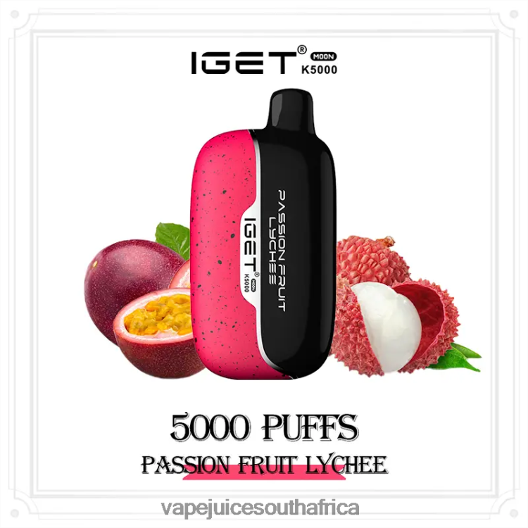 Vape Pens South Africa - IGET Moon K5000 P0400H10 Passion Fruit Lychee