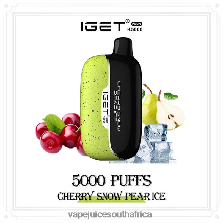 Vape Pens South Africa - IGET Moon K5000 P0400H5 Cherry Snow Pear Ice