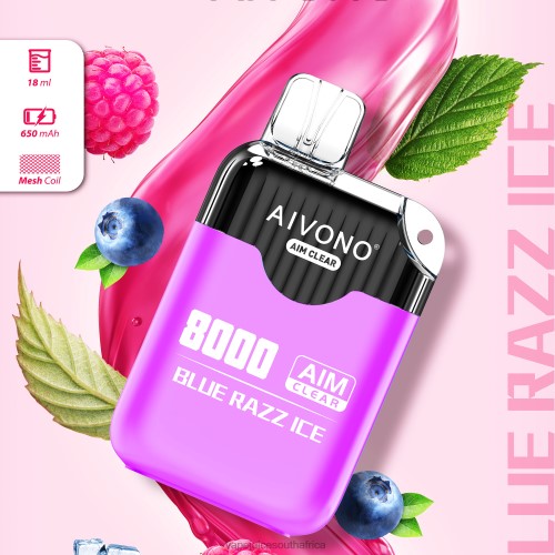 Vape Pods - Aivono AIM CLEAR 8000 N8RZ6202 Blue Razz Ice