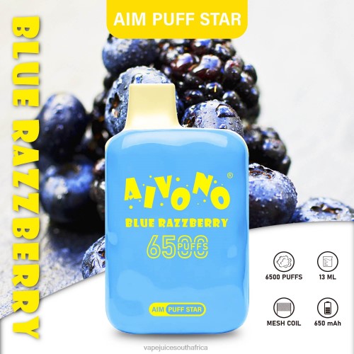 Vape Pods - Aivono AIM PUFF STAR 6500 N8RZ6292 Blue Razzberry