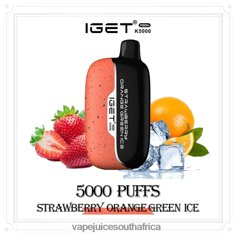 Vape Pods - IGET Moon K5000 P0400H12 Strawberry Orange Green Ice