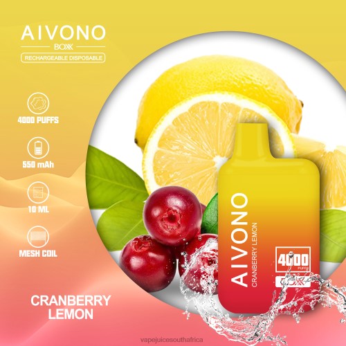E-Liquid Vape - Aivono AIM BOXX 4000 N8RZ6218 Cranberry Lemon