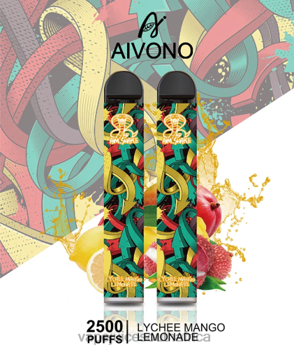 E-Liquid Vape - Aivono AIM SNAKE 2500 N8RZ6308 Lychee Mango Lemonade