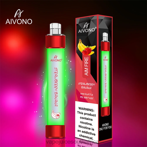 Vape Pods - Aivono AIM FIRE 1000 N8RZ6332 Strawberry Banana