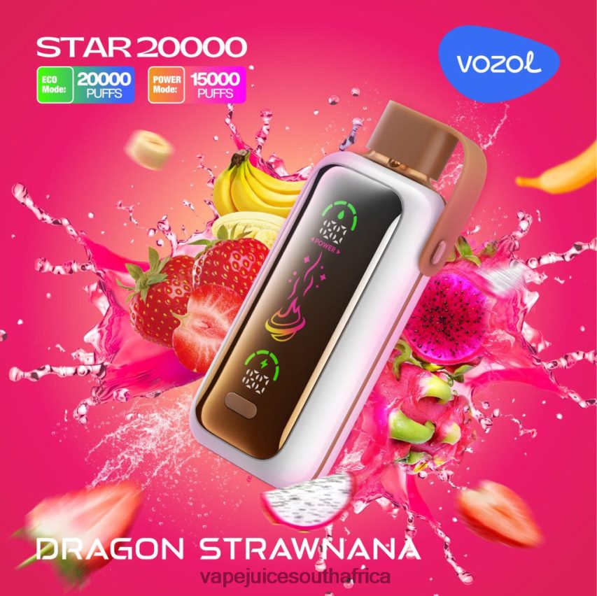 E-Liquid Vape - VOZOL STAR 20000 82N2P88 DRAGON STRAWNANA
