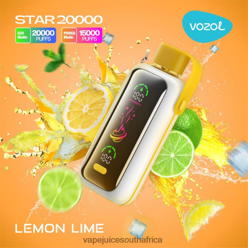 Vape Juice South Africa - VOZOL STAR 20000 82N2P811 LEMON LIME