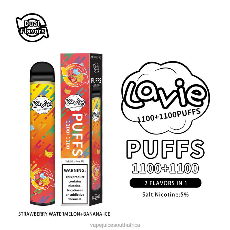Vape Pens South Africa - LAVIE BAR Switch 2200 Puffs Strawberry Watermelon/Banana Ice P44HF295