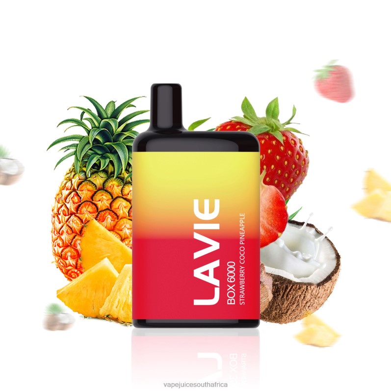 Vape Pens South Africa - LAVIE BOX 6000 Puffs Strawberry Coco Pineapple P44HF205