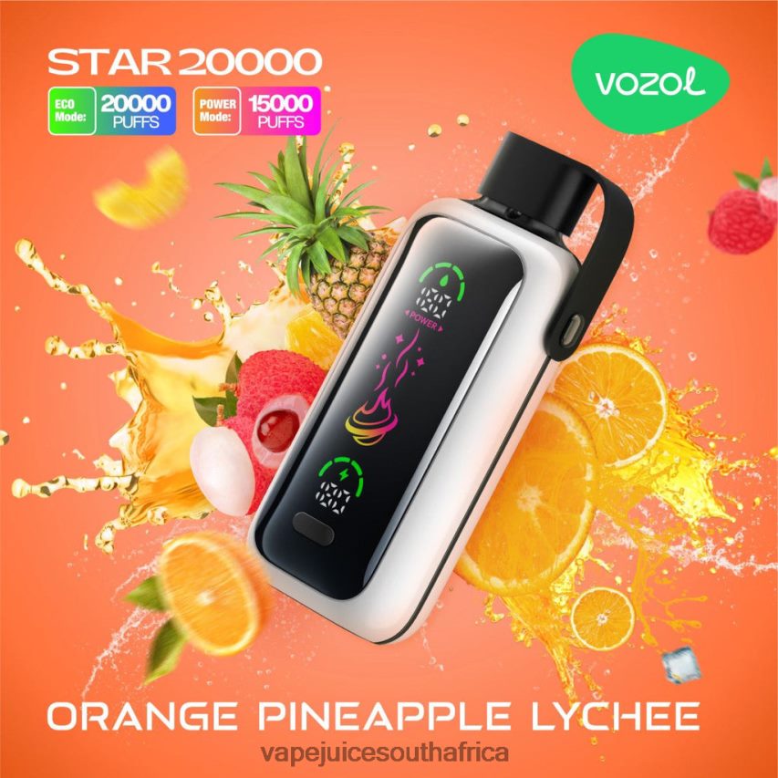 Vape Pens South Africa - VOZOL STAR 20000 82N2P815 ORANGE PINEAPPLE LYCHEE
