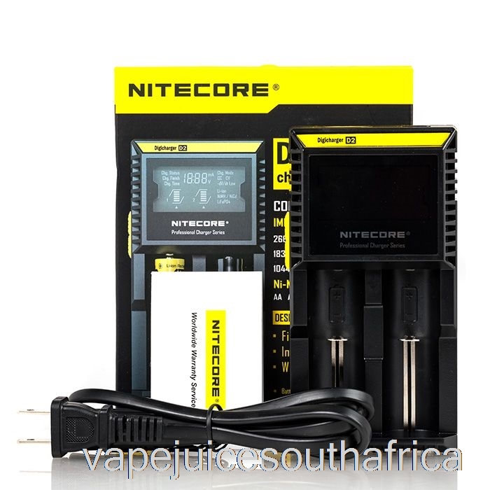 Vape Juice South Africa Nitecore D2 Battery Charger (2-Bay)